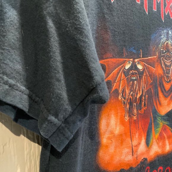 Vintage Iron Maiden T Shirt Number Of The Beast Single Bruce Dickinson Mens M - Picture 5 of 6